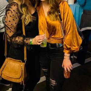 orange long sleeve top